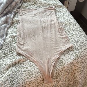 a new day Cream Shapewear Long Sleeve Bodysuit